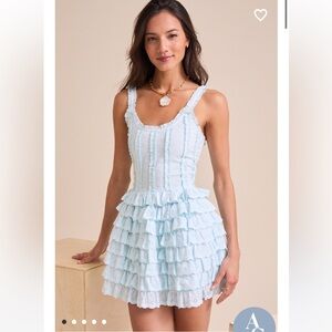 New with tags Altar’d State Ariel Ruffle Mini Dress